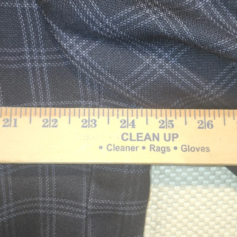 Jos. A. Bank Reserve‎ Mens 48 Long Silk Wool Navy Blue Plaid Blazer Sport Coat